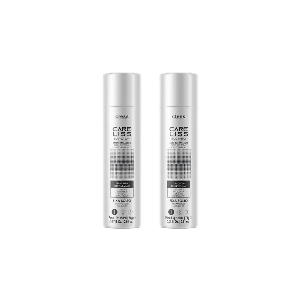 Hair Spray Fixador Care Liss Normal Fixa Solto 150ml-Kit 2un