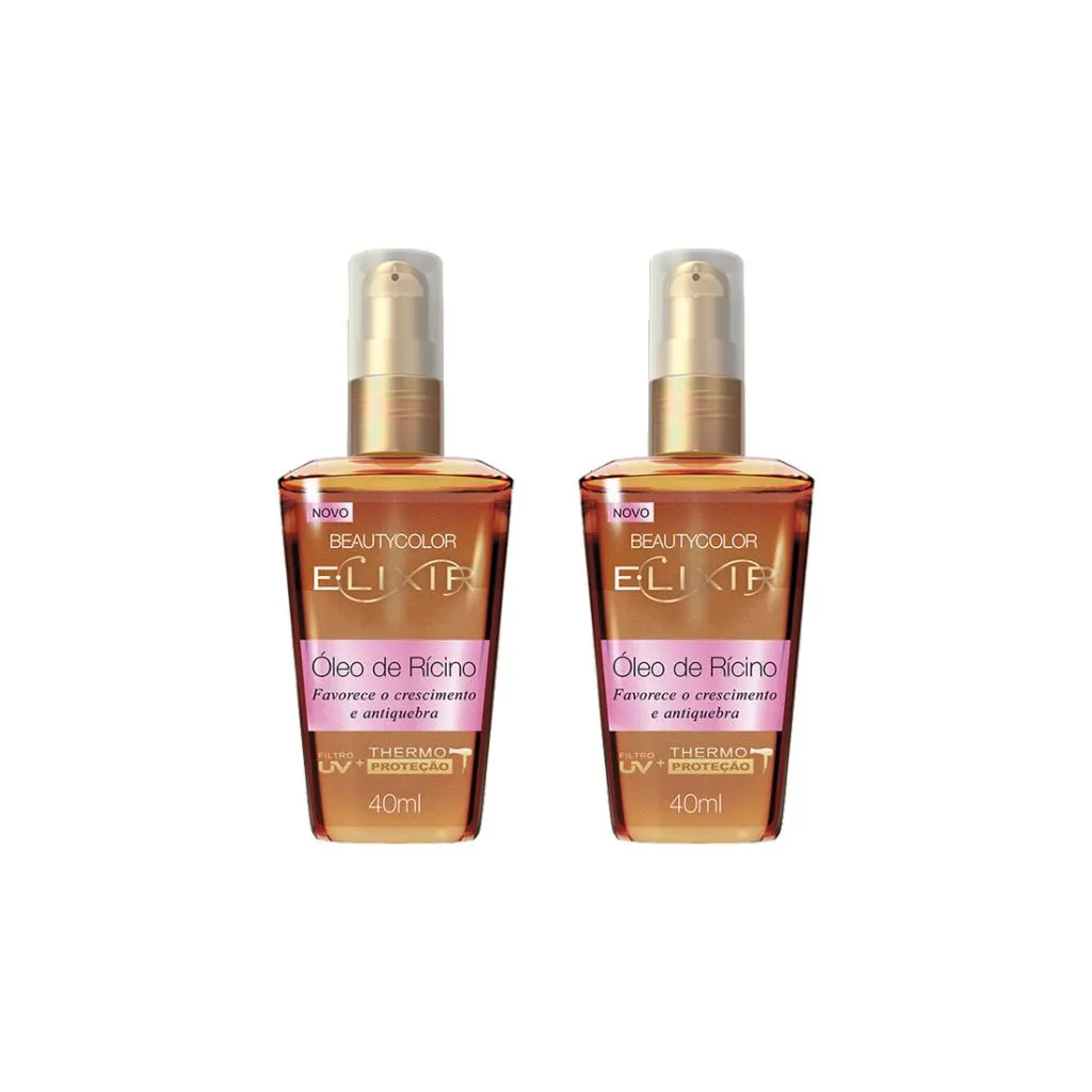 Oleo Capilar Beauty Color Elixir Ricino 40ml-Kit C/2un