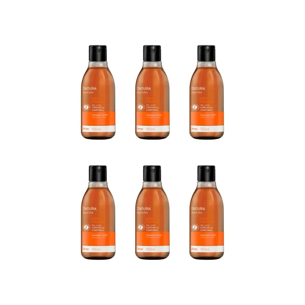 Oleo Capilar e Corporal Farmax 100ml Cenoura-Kit C/6un