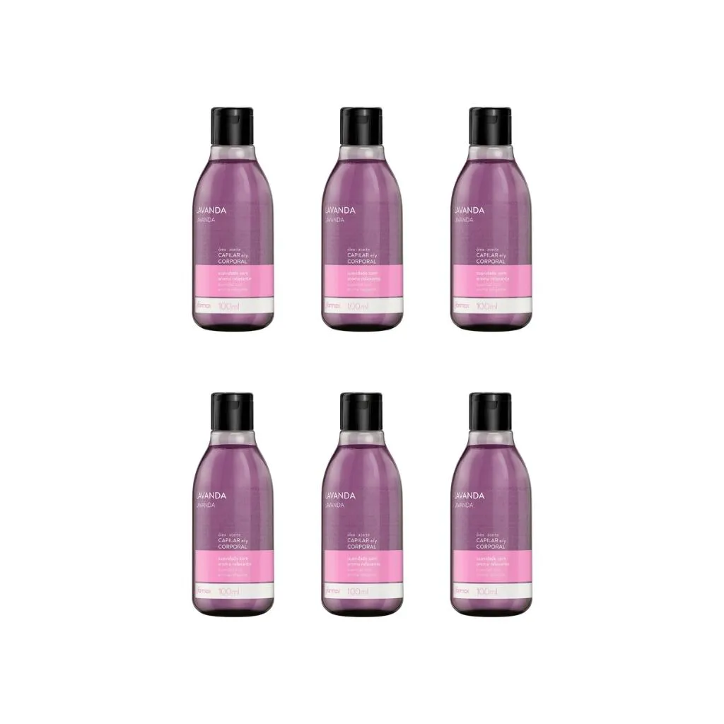 Oleo Capilar e Corporal Farmax 100ml Lavanda-Kit C/6un