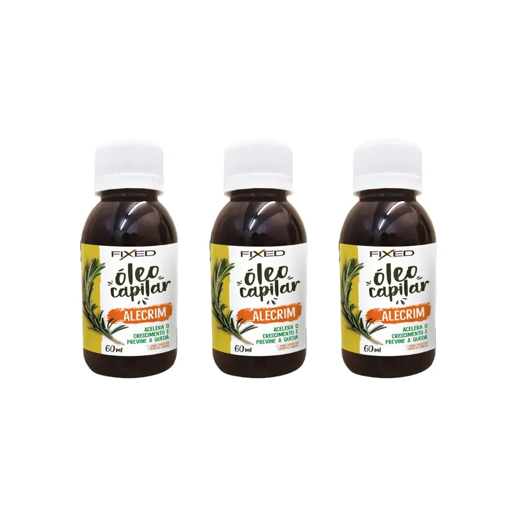 Oleo Capilar Fixed Alecrim 60ml-Kit C/3un