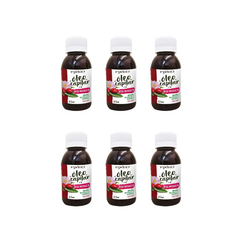 Oleo Capilar Fixed Rosa Mosqueta 60ml-Kit C/6un