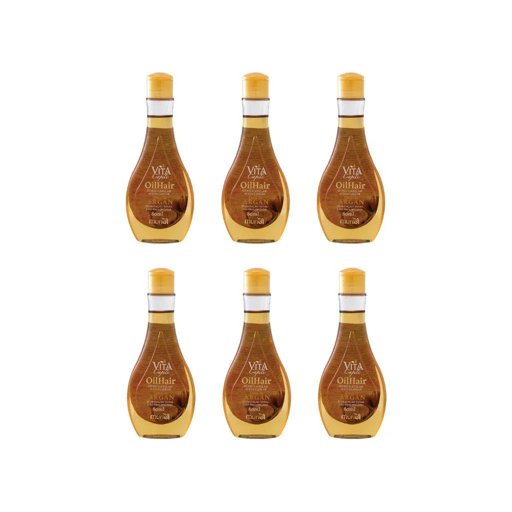 Oleo Capilar Muriel Vita Capili 80ml Cera de Abelha-Kit 6un