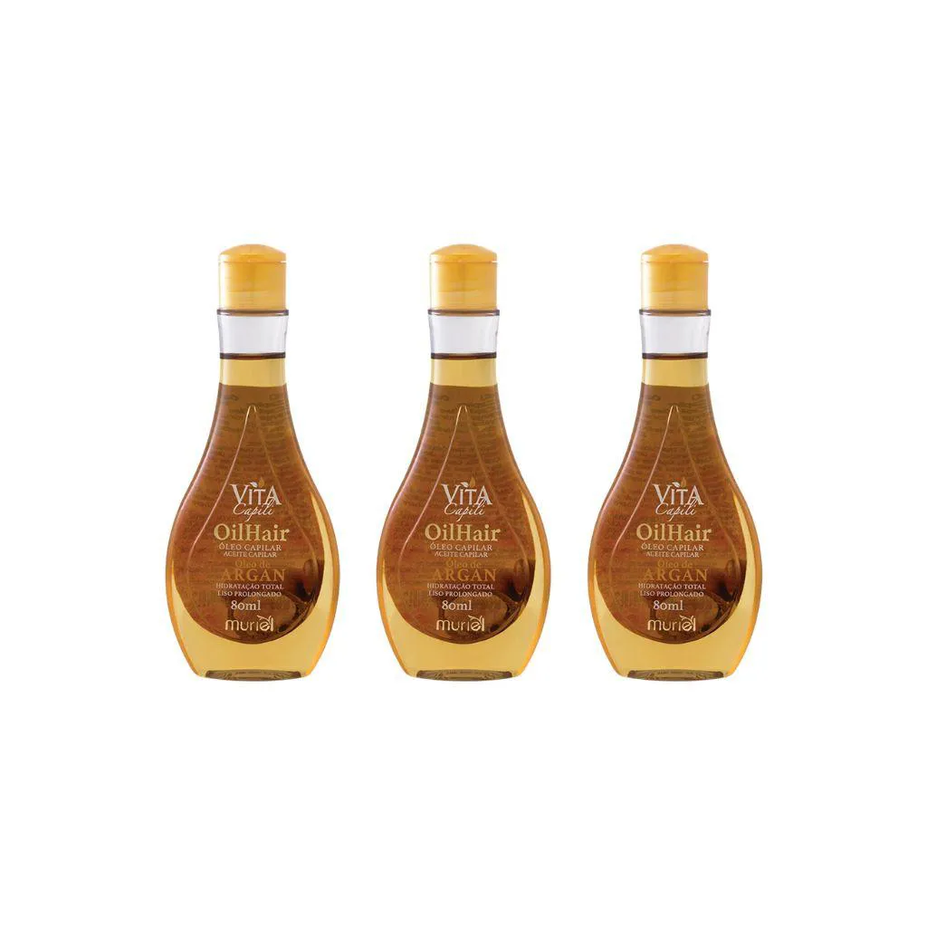 Oleo Capilar Muriel Vita Capili 80ml Oleo de Argan-Kit C/3un