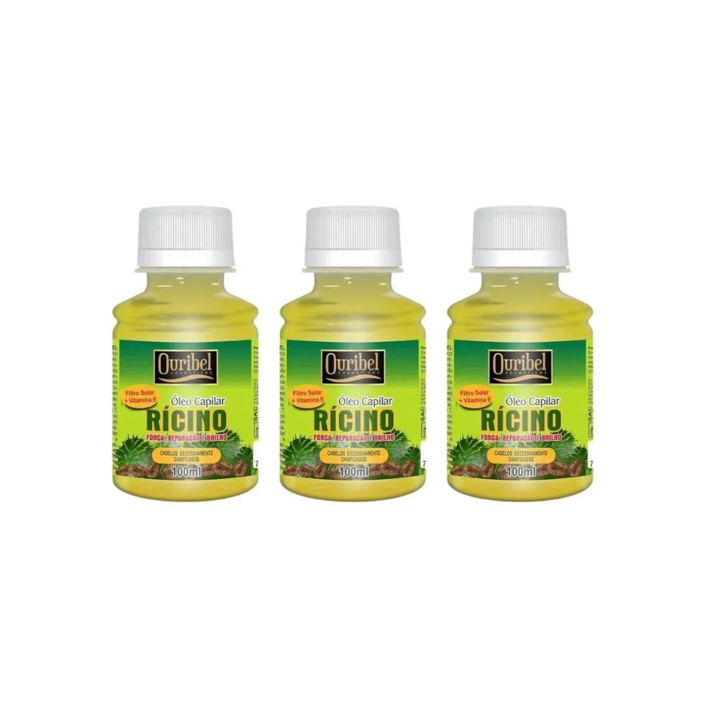 Oleo Capilar Ouribel Ricino 100ml - Kit C/ 3un