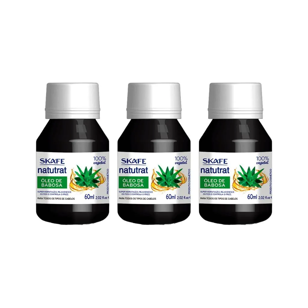 Oleo Capilar Skafe Natutrat Babosa 60ml-Kit C/3un