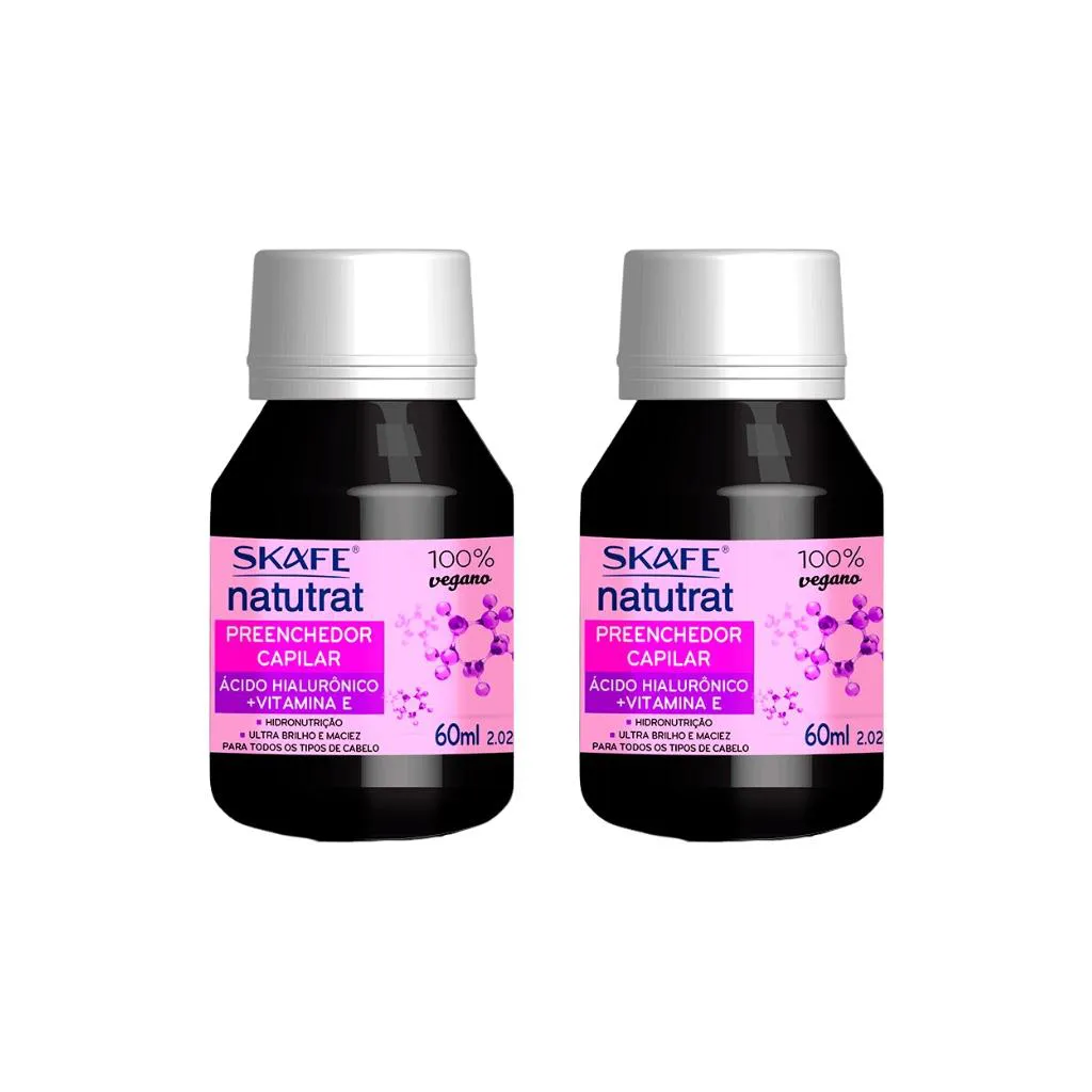 Oleo Capilar Skafe Natutrat Oleo Acido Hialur 60ml-Kit C/2un
