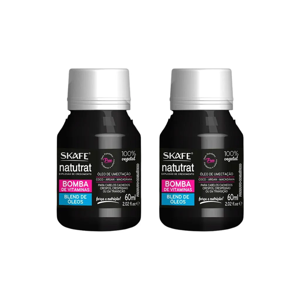 Oleo Capilar Skafe Natutrat Oleo Bomba Blend 60ml-Kit C/2un