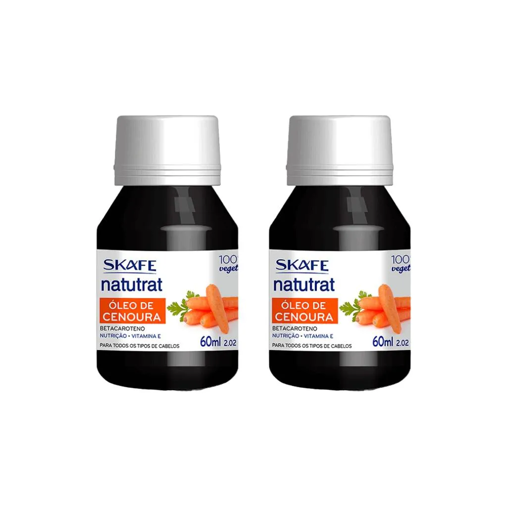 Oleo Capilar Skafe Natutrat Oleo De Cenoura 60ml-Kit C/2un