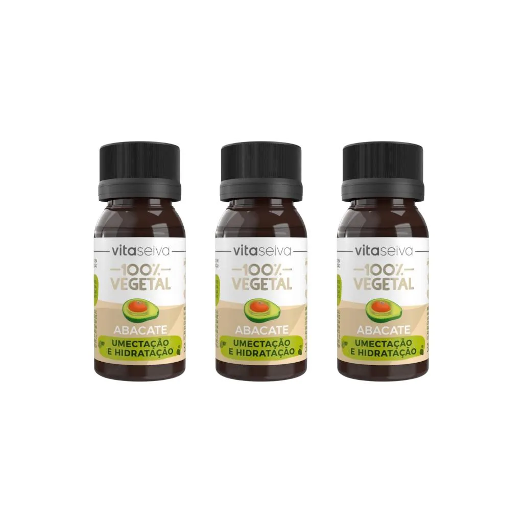 Oleo Capilar Vegetal Vita Seiva Abacate 30ml-Kit C/3un