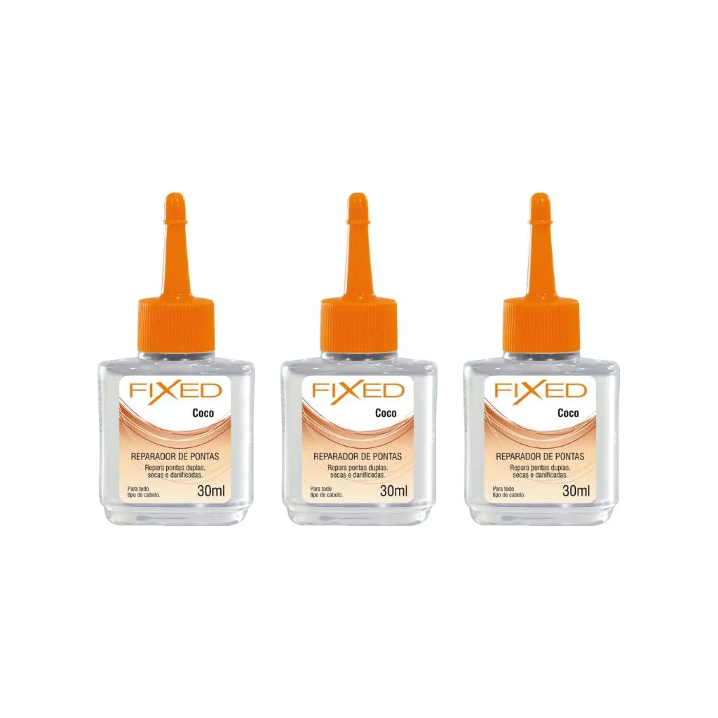 Reparador De Pontas Fixed Coco 30ml-Kit C/3un