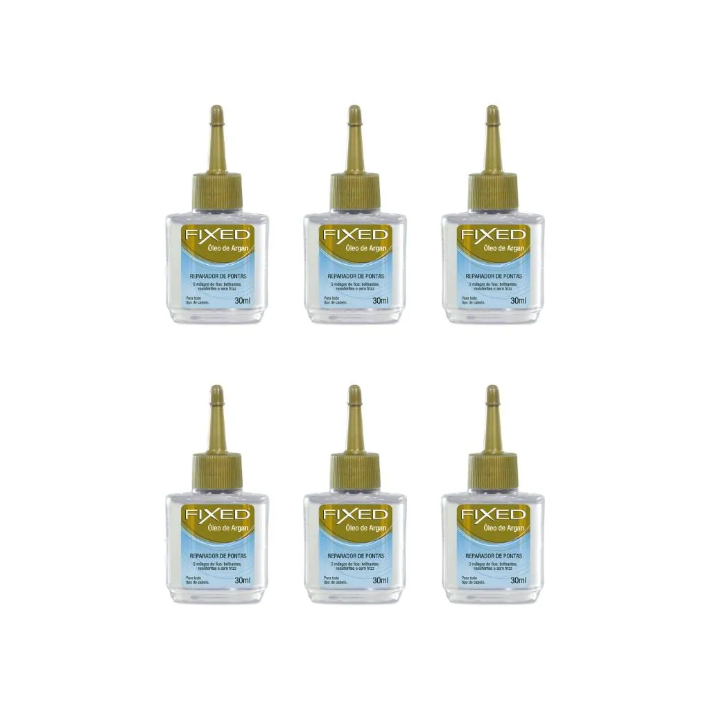 Reparador de Pontas Fixed Oleo de Argan 30ml-Kit C/6un