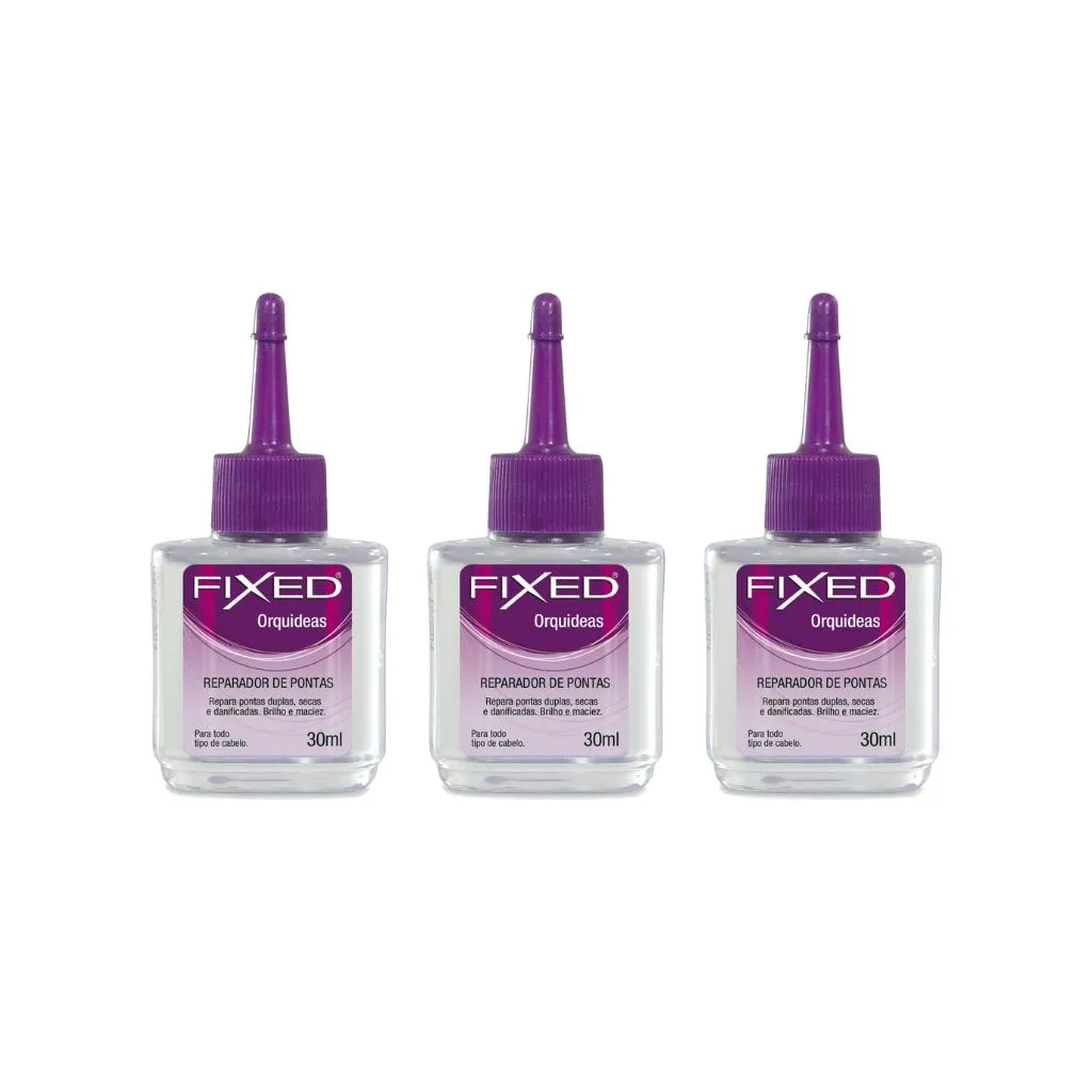Reparador de Pontas Fixed Orquidea 30ml-Kit C/3un