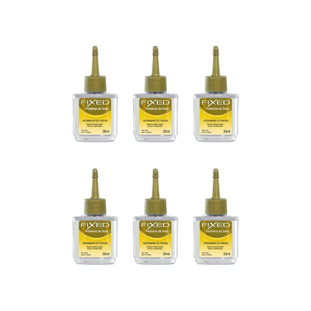 Reparador De Pontas Fixed Proteinas da Seda 30ml-Kit C/6un