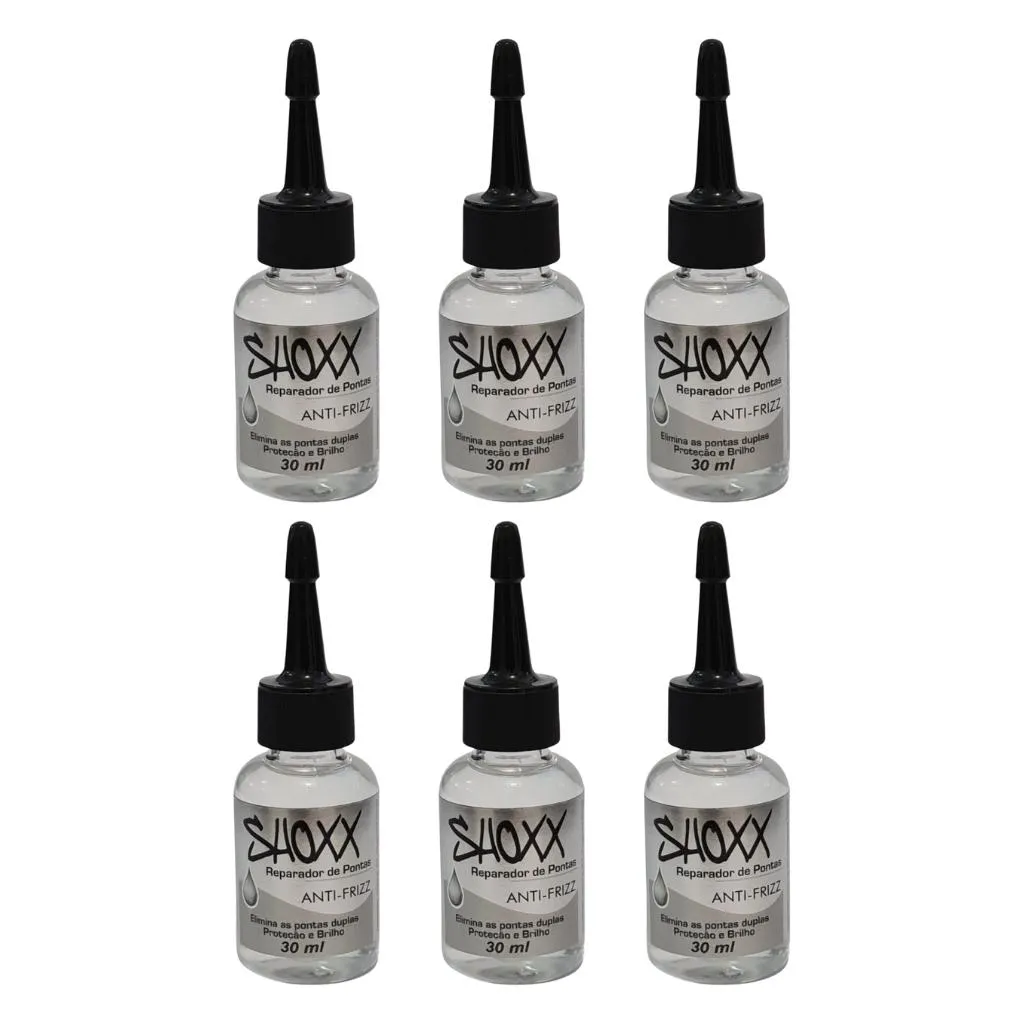 Reparador de Pontas Shoxx Anti-Frizz 30ml - Kit C/ 6un