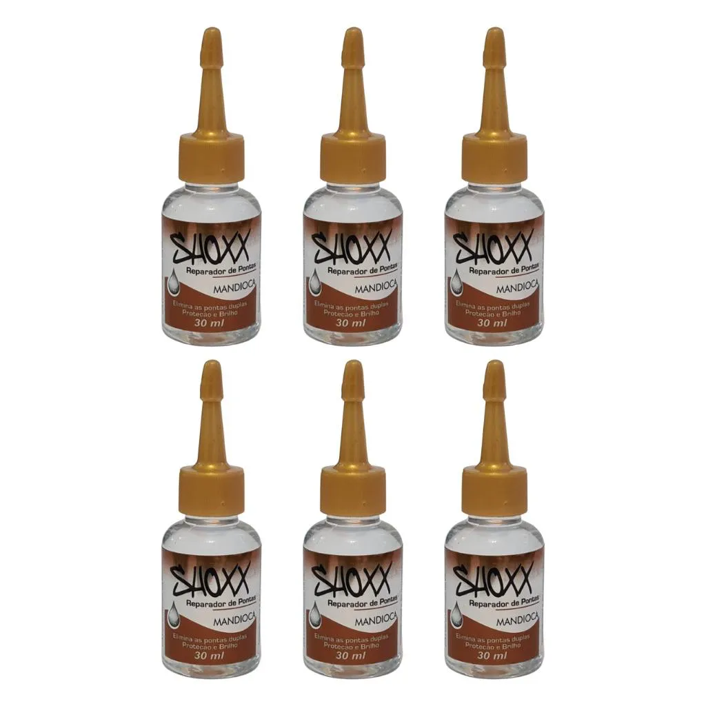 Reparador de Pontas Shoxx Mandioca 30ml - Kit C/ 6un