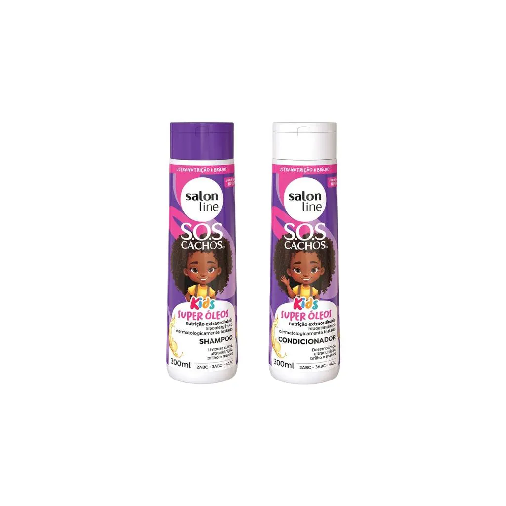 Kit Salon Line 300ml Sos Kids Super Oleos Shampoo + Cond