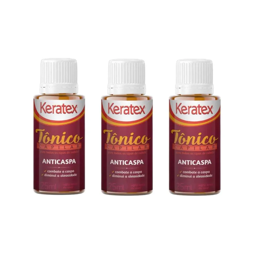 Tonico Capilar Fixed Anticaspa 25ml - Kit C/ 3un