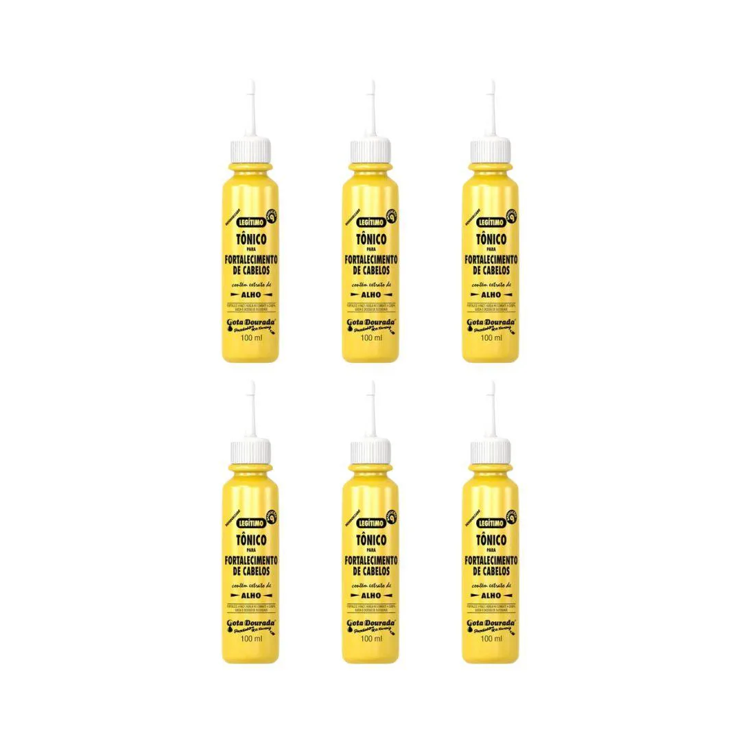 Tonico Gota Dourada 100ml Tradicional - Alho - Kit C/ 6un