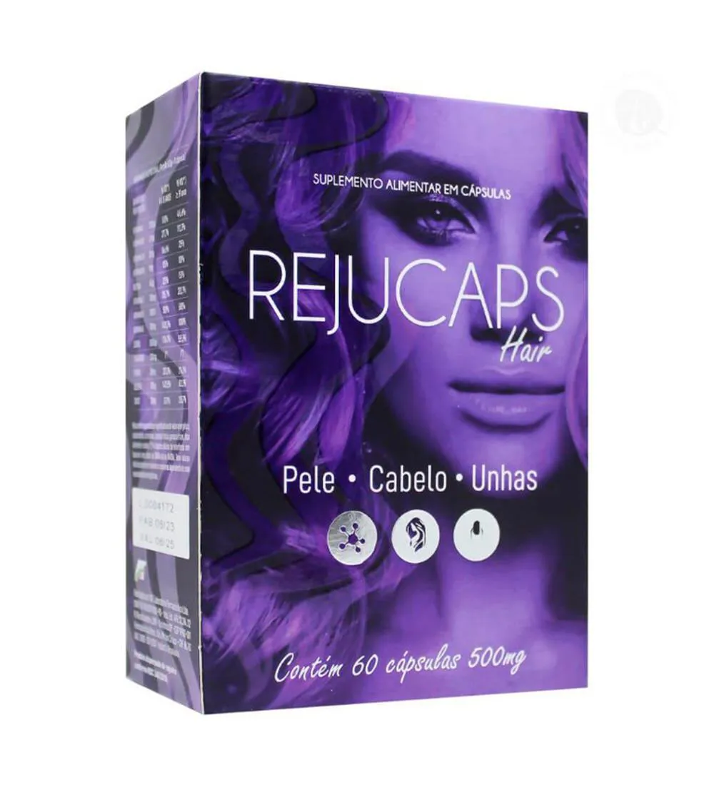 Suplemento Vitamínico Capilar Rejucaps Hair 500mg c/60 cps. A2F