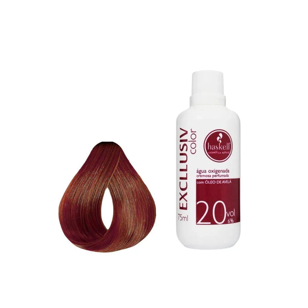 Kit Coloração Haskell Excllusiv 7.44+Água Oxig Haskell 20vol
