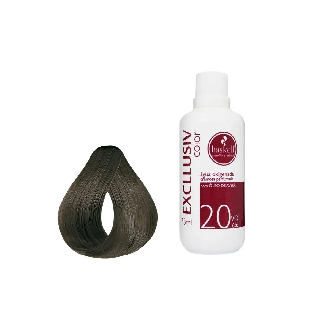 Kit Coloração Haskell Excllusiv 7.1+Água Oxig Haskell 20vol