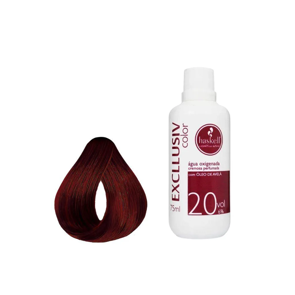 Kit Coloração Haskell Excllusiv 66.46+Água Oxig Haskell 20vol