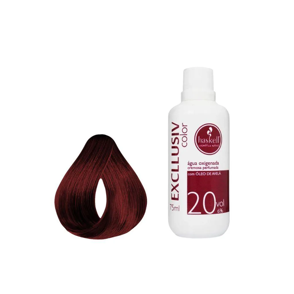 Kit Coloração Haskell Excllusiv 6.66+Água Oxig Haskell 20vol
