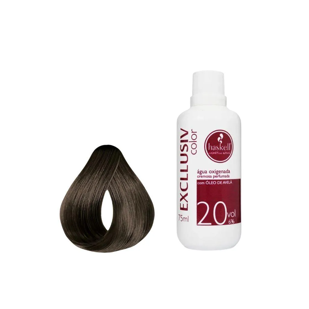 Kit Coloração Haskell Excllusiv 5.0+Água Oxig Haskell 20vol