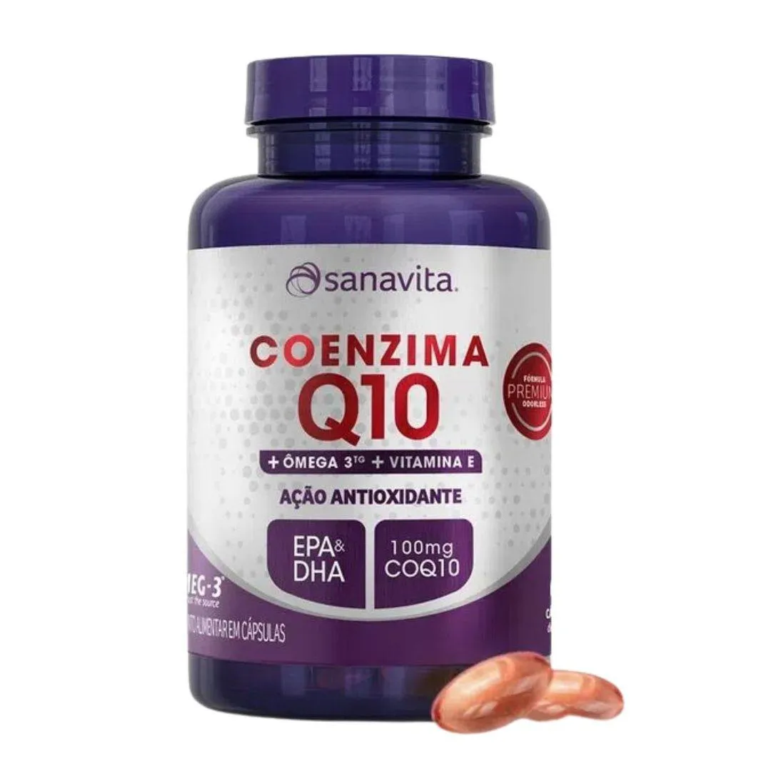 Coenzima Q10 + Ômega3 tg + Vitamina E - SANAVITA