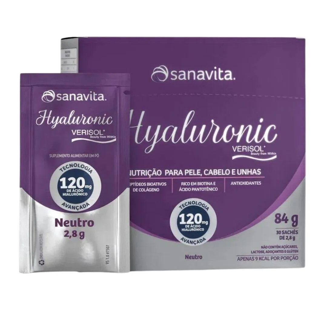 Hyaluronic Verisol - DISPLAY 30 SACHÊS - SANAVITA Neutro