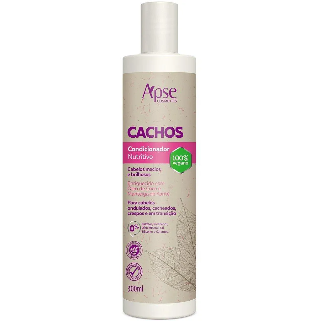 Condicionador Cachos Vegano Nutritivo Apse 300ml
