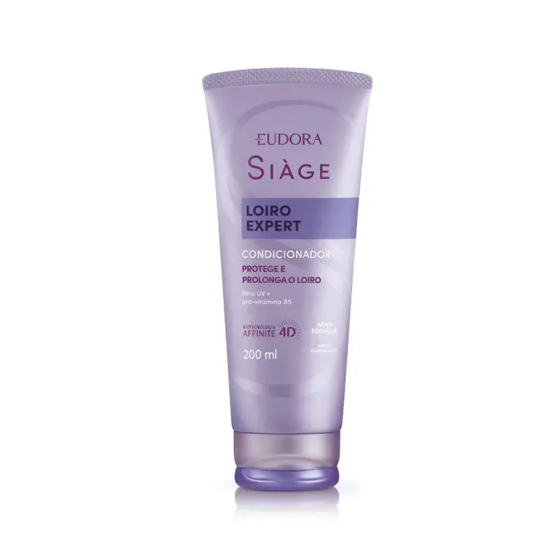 Condicionador Matizador Eudora Siàge Loiro Expert Proteção UV 200ml
