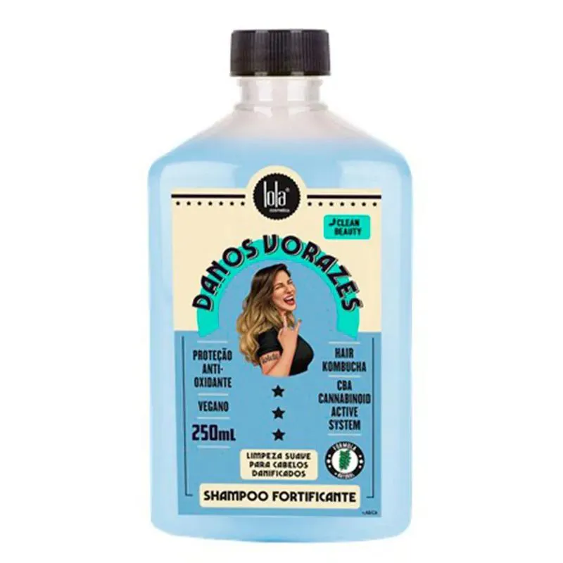 Shampoo Vegano Lola Cosmetics Danos Vorazes Reparação da Fibra 250ml