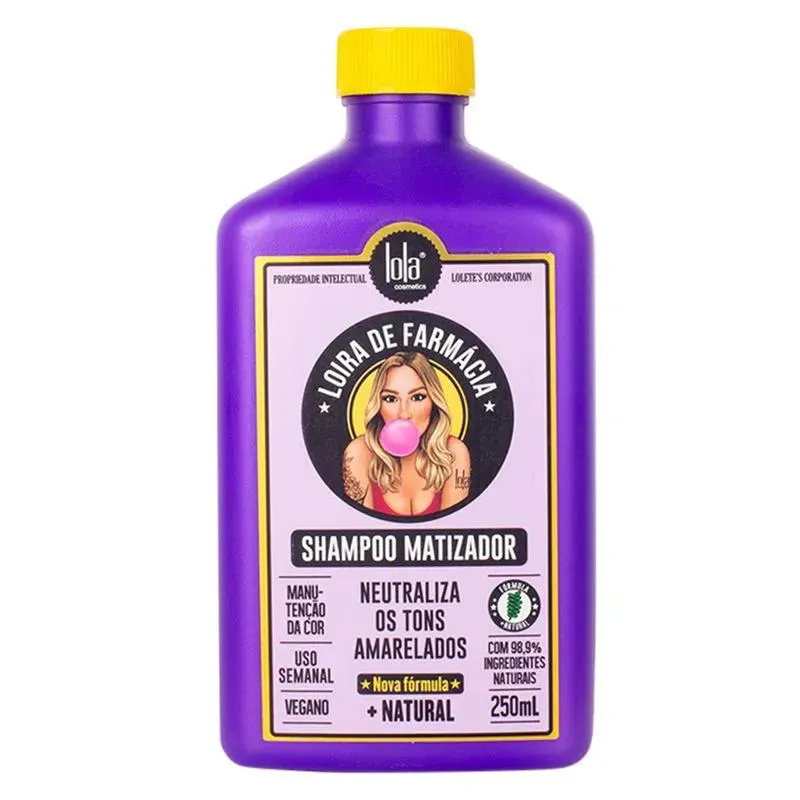 Shampoo Matizador Loira De Farmacia Lola Cosmetics 250ml