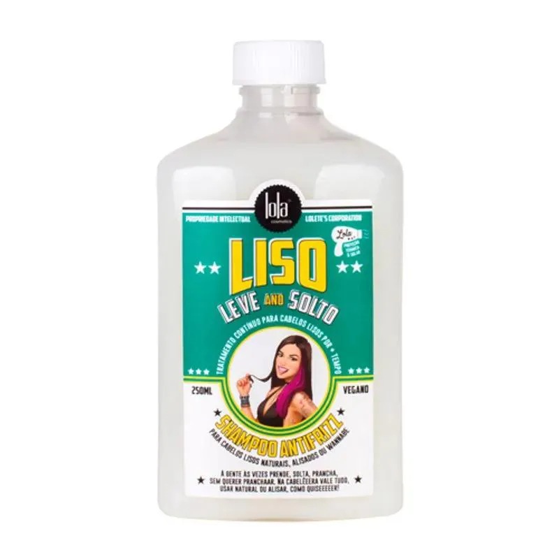 Shampoo Antifrizz Liso Leve e Solto Lola Cosmetics 250ml