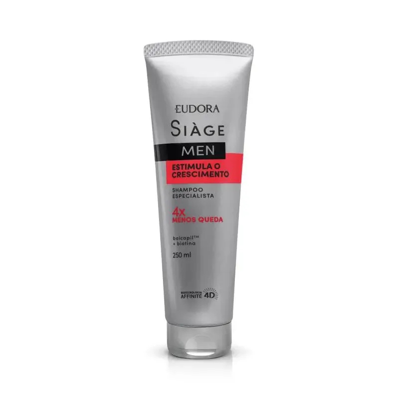 Shampoo Anticaspa Eudora Siàge Men Estimula o Crescimento 250ml