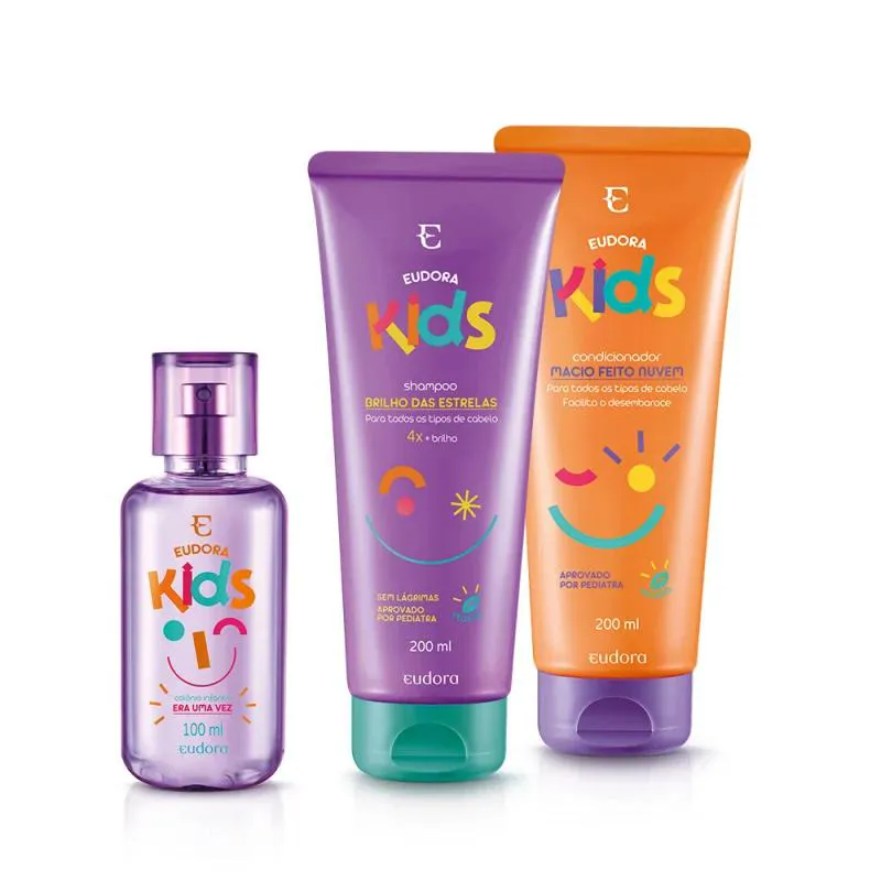 Combo Eudora Kids Era Uma Vez Shampoo + Condicionador + Colônia