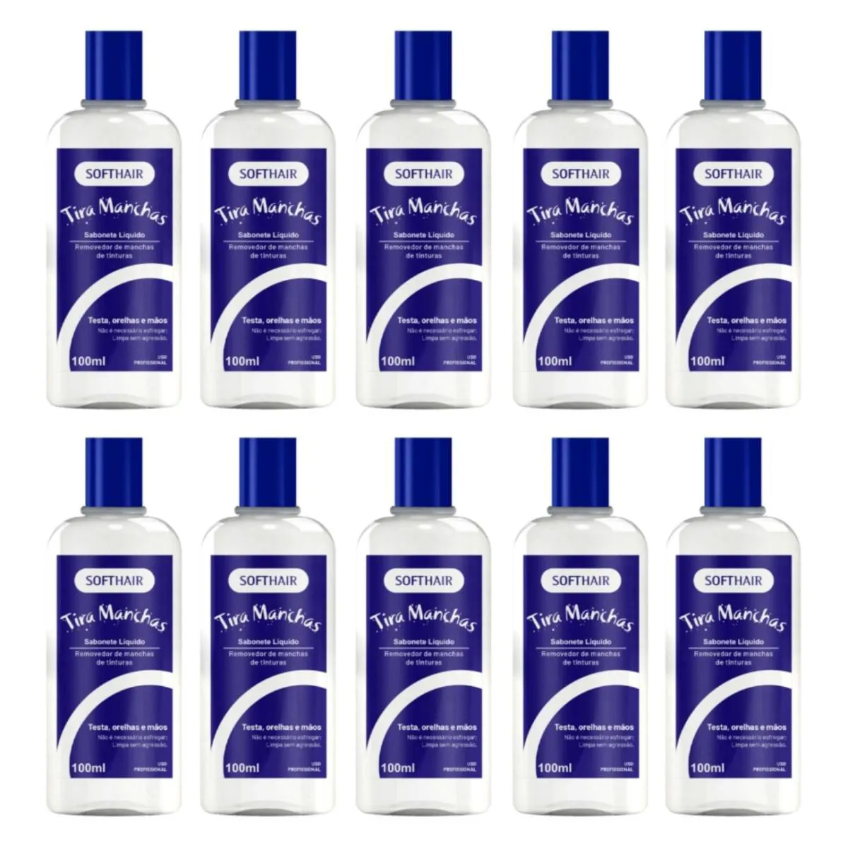 Solução De Limpeza Tinta De Cabelo Para Pele Removedor 10x