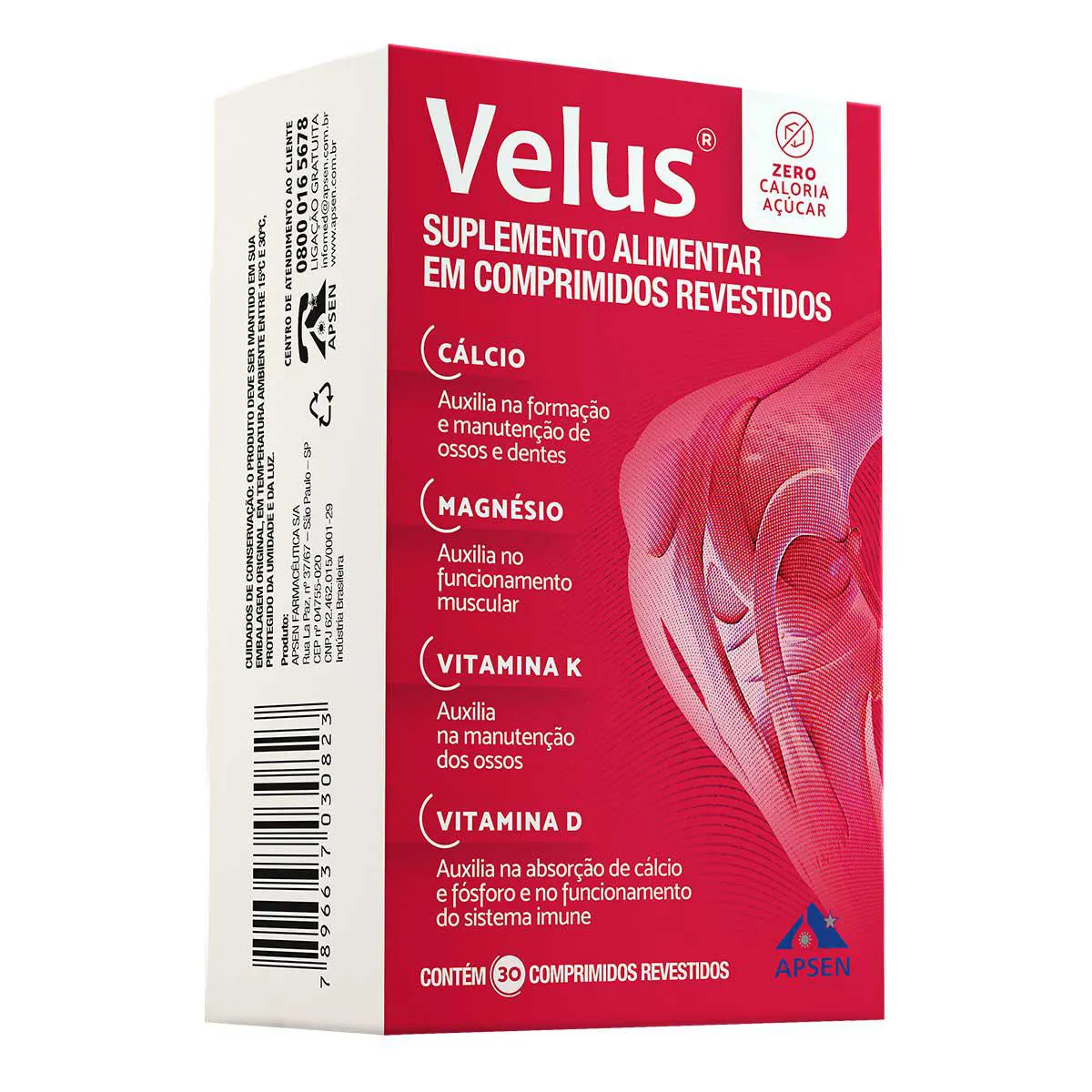 Magnésio Velus 30 comprimidos