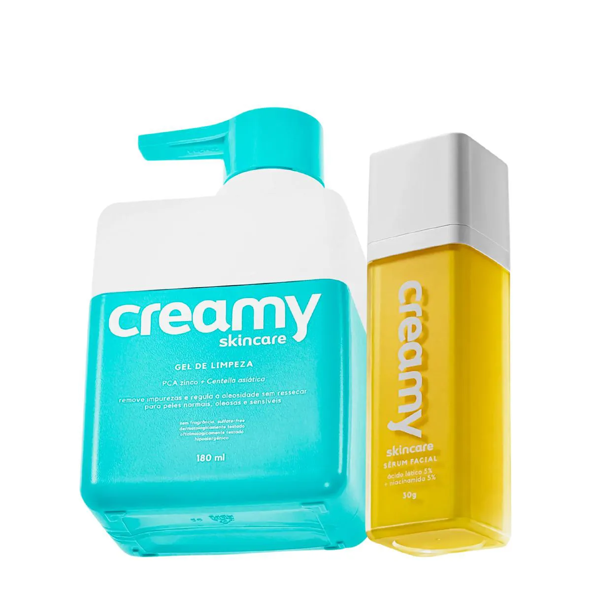 Kit Creamy Ácido Lático Sérum Facial e Gel de Limpeza (2 produtos)