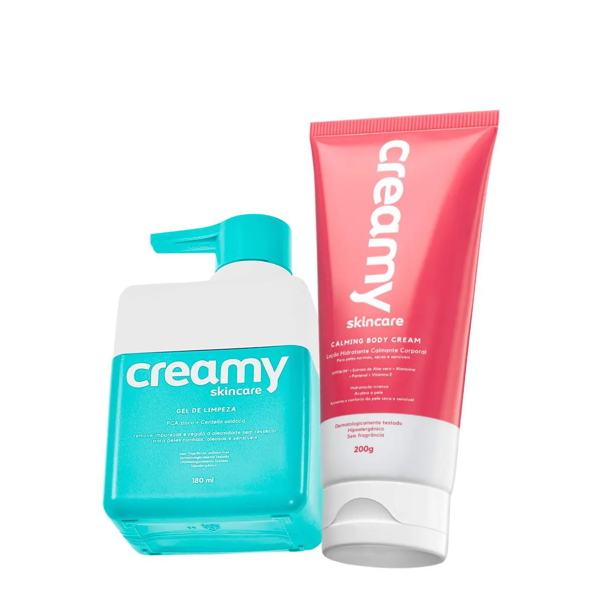 Kit Creamy Gel de Limpeza e Calming Cream Corporal  (2 produtos)
