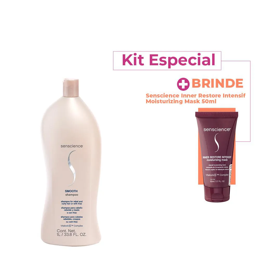 Kit Senscience Senscience Smooth Shampoo Litro e Inner Restore Intensif (2 produtos)
