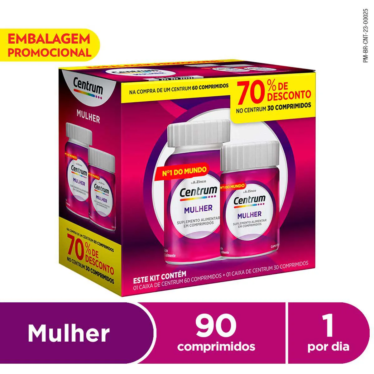 Kit Polivitamínico Centrum Essentials Mulher 60 + 30 comprimidos