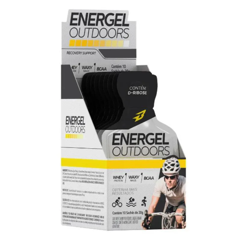 ENERGEL OUTDOORS CAIXA COM 10 SACHÊS DE 30g (TANGERINA)