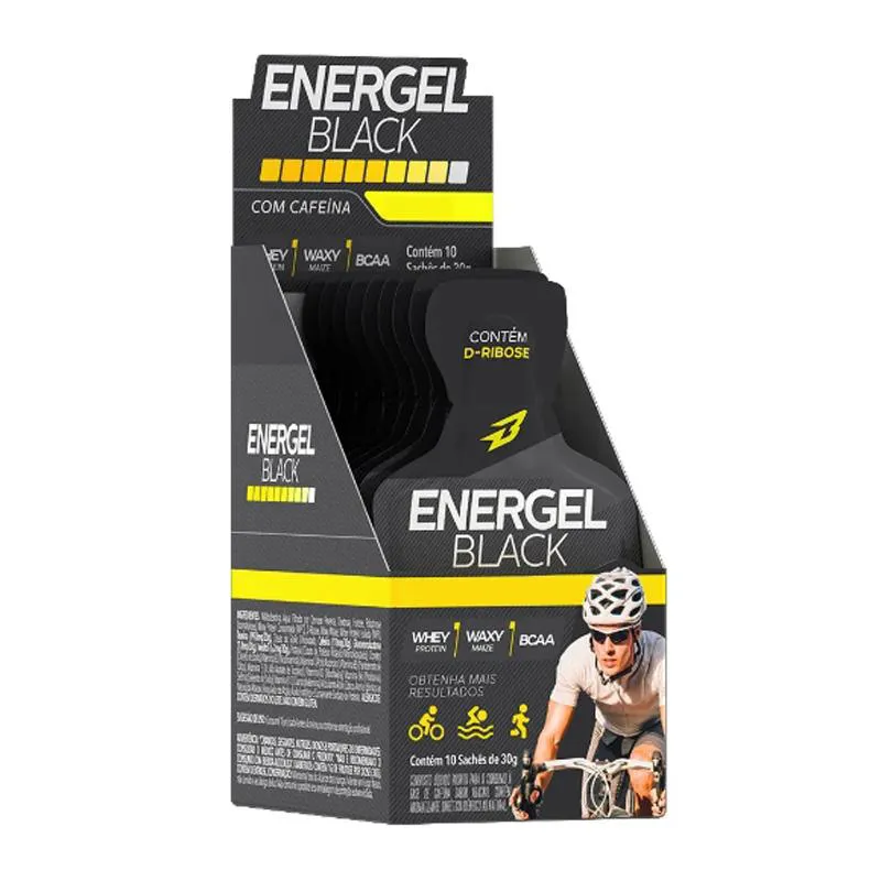 ENERGEL BLACK CAIXA COM 10 SACHÊS DE 30g (UVA)