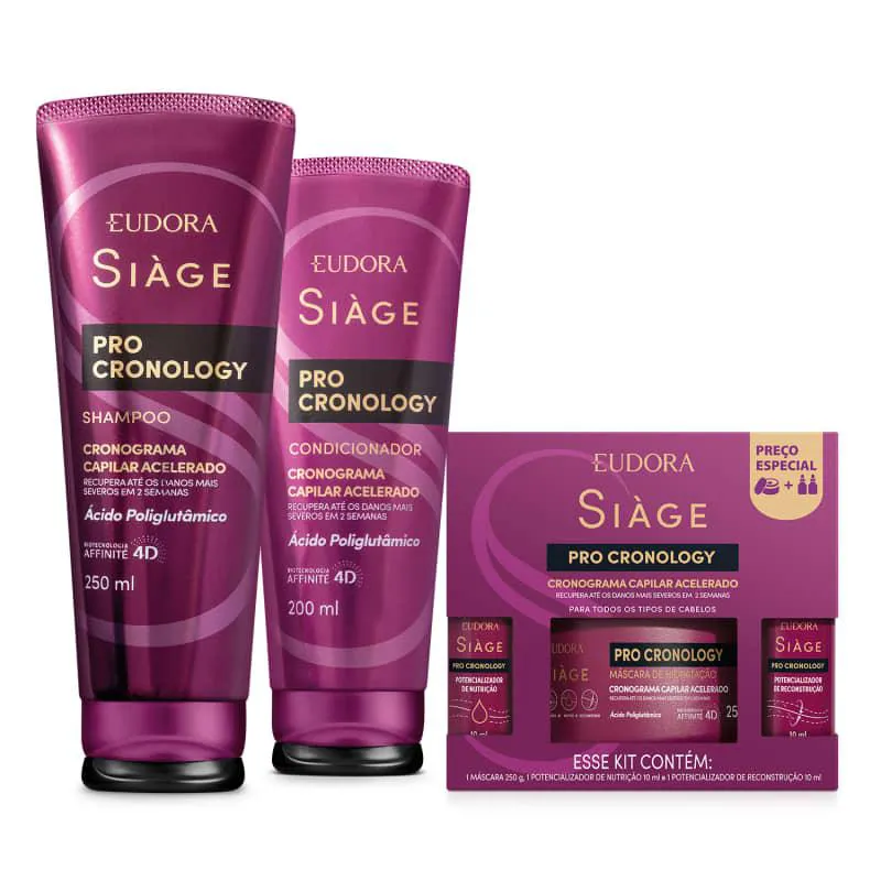 KIT SIAGE PRO CRONOLOGY SHAMPOO+CONDICIONADOR+KIT