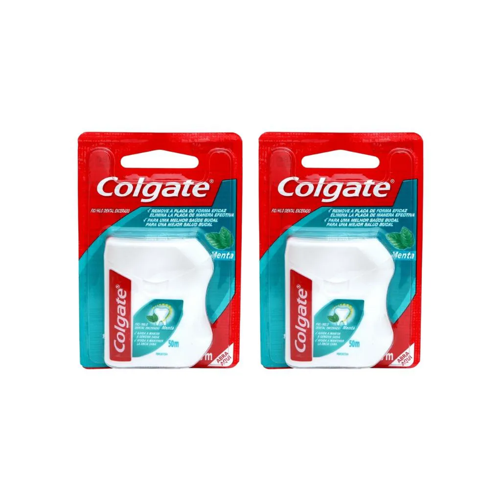 Fio Dental Colgate 50m Menta - Kit C/ 2un