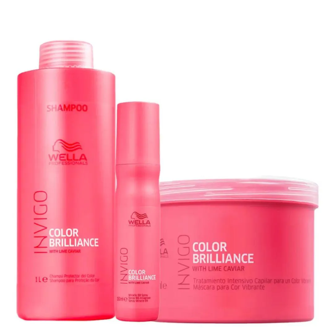 Kit Wella Profissionals Invigo Color Brilliance Salão (3 Produtos)