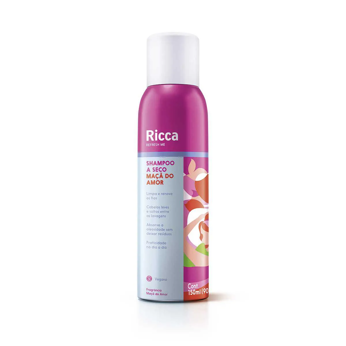 Shampoo a Seco Ricca Maçã do Amor 150ml